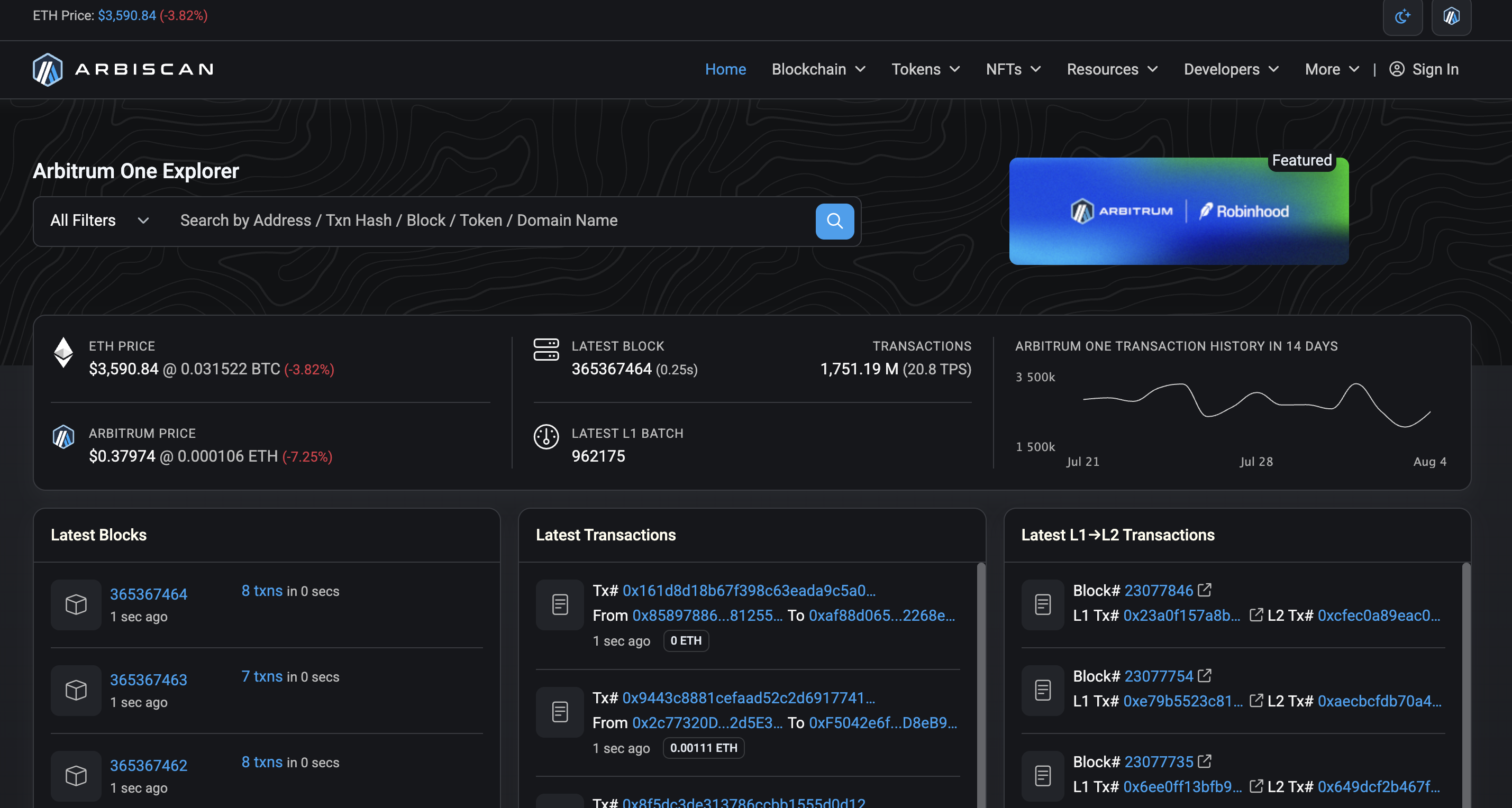 Arbitrum Explorer